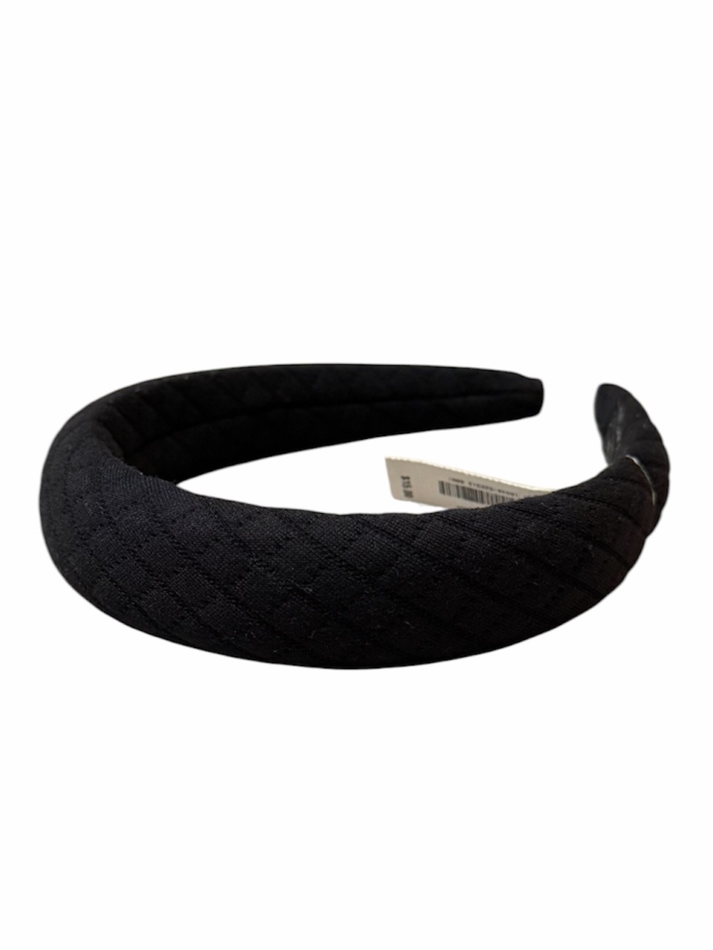 Simons black padded quilted headband NWT